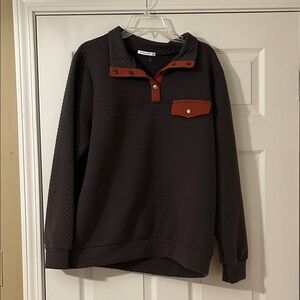 Staccato Dark Grey Quilted Pullover